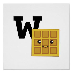 Poster W est pour Waffle