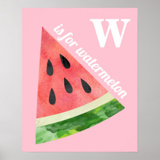 Poster W est pour Watermelon