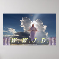 Poster W.W.J.D. Conçu Par TreasureForAllUSA.com
