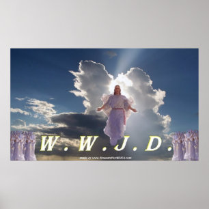 Poster W.W.J.D. Conçu Par TreasureForAllUSA.com