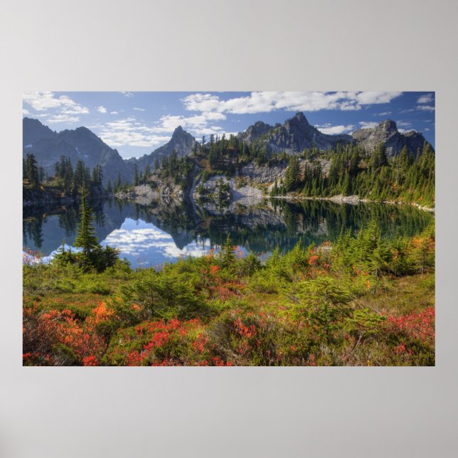 Poster WA, Alpine Lakes Wilderness, Gem Lake, avec (Devant)