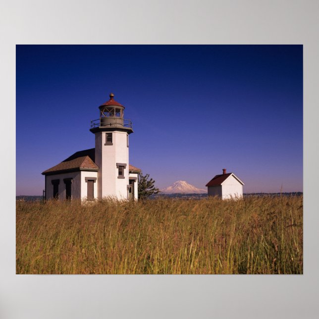 Poster WA, île Maury, phare de Point Robinson, (Devant)
