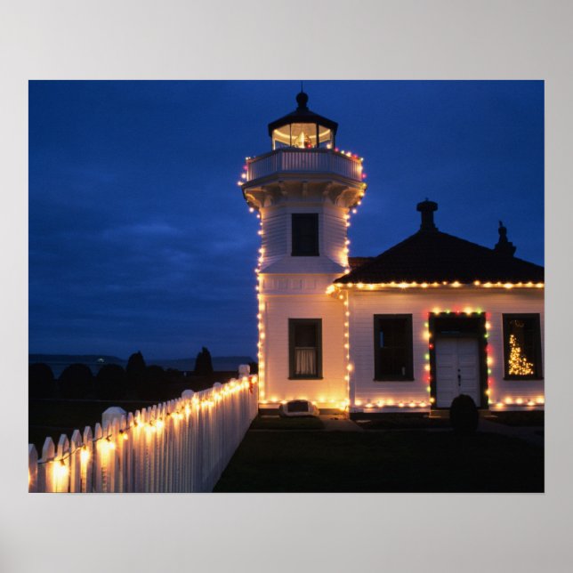 Poster WA, Mukilteo, phare de Mukilteo, établi 2 (Devant)