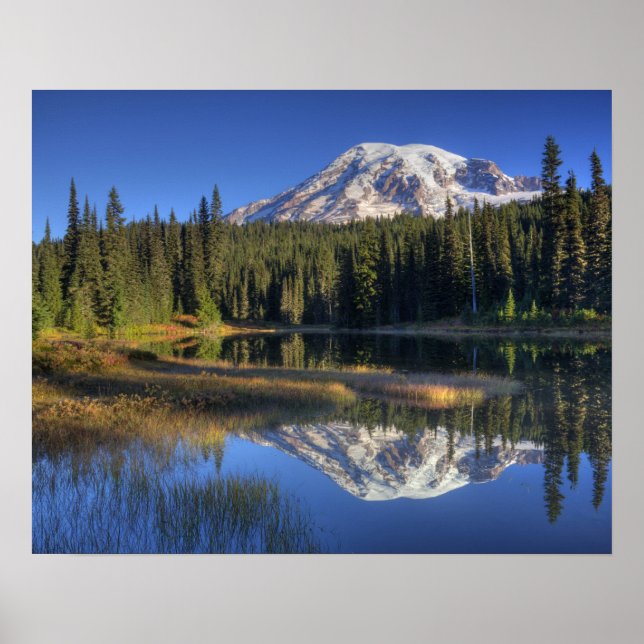 Poster WA, Parc national du Mont-Rainier, Mont-Rainier (Devant)