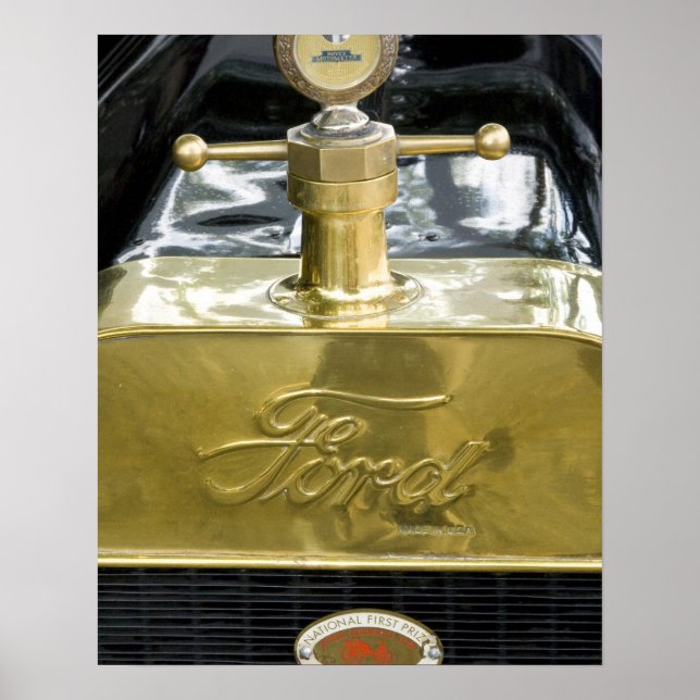 Poster WA, Seattle, automobile américaine classique. (Devant)