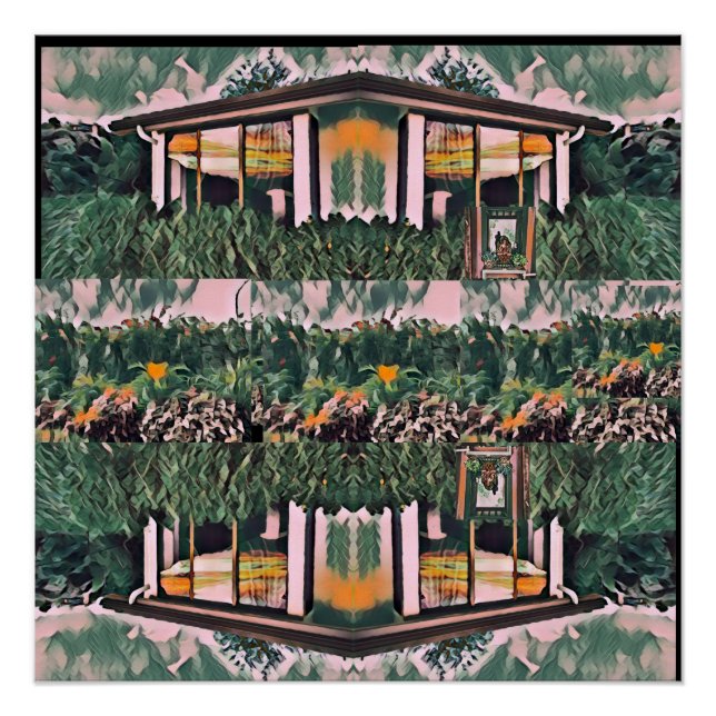 Poster Wa-Wo Wave NFT Art - RÉFLEXIONS SUR MA FENÊTRE 32 (Devant)