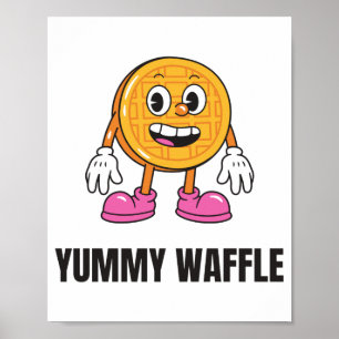 Poster Waffer Food Kawaii Visage