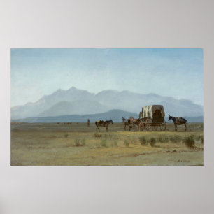 Poster Wagon de Surveyor dans les Rocheuses