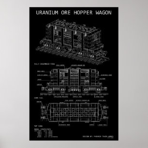 Poster Wagon-trémie à minerai d'uranium PTW "Plan" 