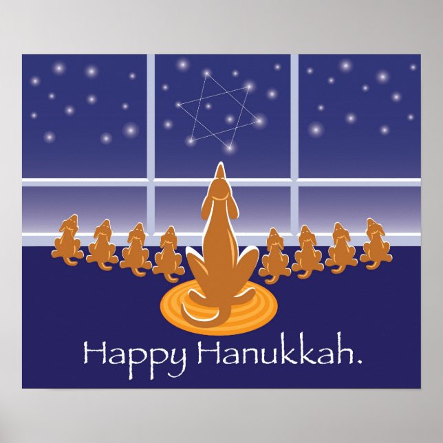 Poster WagToWish_Menorah Chiens (Devant)