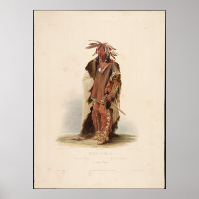 Poster Wahk-tä-ge-li "Guerrier galant". (Devant)