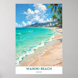 Poster Waikiki Beach, Hawaii