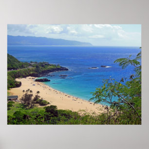Poster Waimea Bay, Oahu, Hawaii
