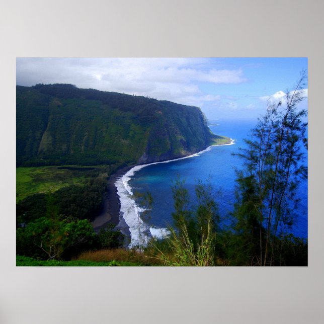 Poster Waipio Valley Lookout, Hawaii, Imprimer (Devant)