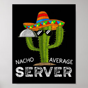 Poster Waiter Drôle Pour Hommes Drôle Waitress Pour Femme