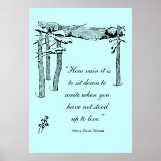 Poster Walden Citation sur l'écriture