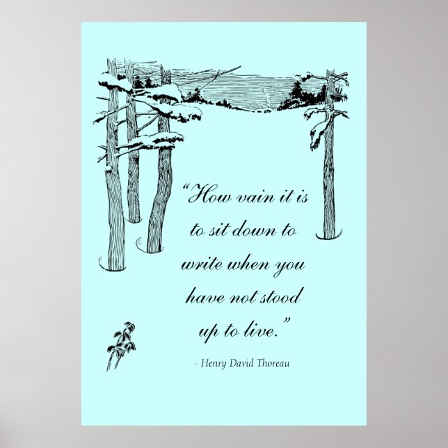Poster Walden Citation sur l'écriture (Devant)