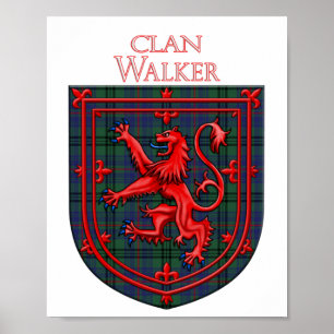 Poster Walker Tartan Scottish Plaid Lion Rampant