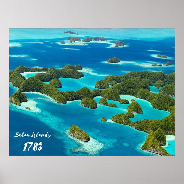 Poster Wall Art Belau Îles 1783 (Devant)