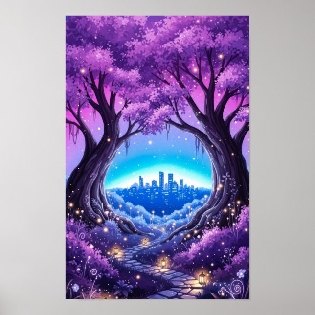 Poster Wall art. City garden (Devant)