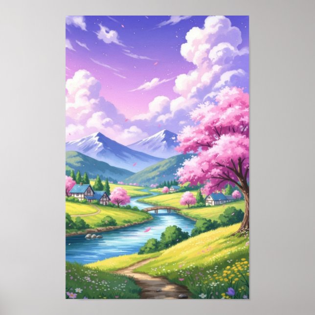 Poster Wall art. Dream Village (Devant)
