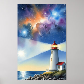 Poster Wall art. Lighthouse Island