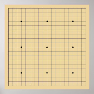 Poster Wall Go Game Board (19x19) (Vers 2)