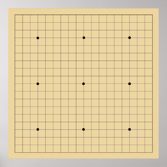 Poster Wall Go Game Board (19x19) (Vers 2) (Devant)