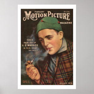 Poster Wallace Reid Vintage 1917 Movie Magazine Imprimer