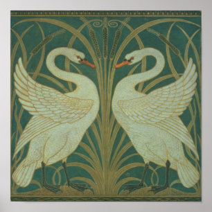 Poster Wallpaper la conception pour le panneau du "cygne,