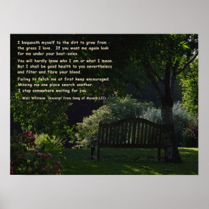 Poster Walt Whitman - poème