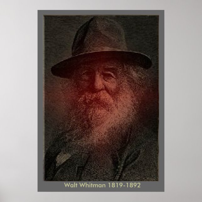 Poster Walt Whitman - Portrait (Devant)