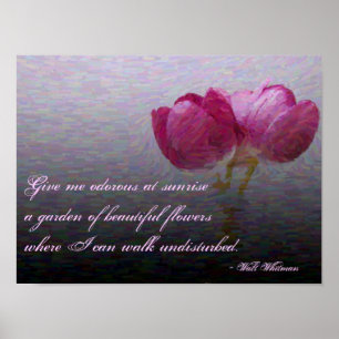 Poster Walt Whitman Tulips Peinture