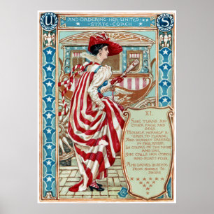 Poster Walter Crane Columbia's Courtship États-Unis