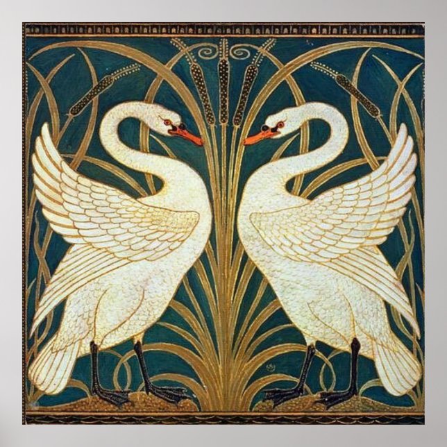 Poster Walter Crane Swan (Devant)