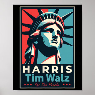 Poster Walz 2024 Kamala Harris 2024 Tim Walz 2024 États-U
