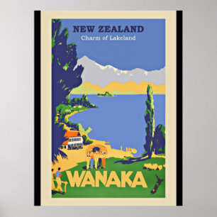 Poster Wanaka, Nouvelle-Zélande