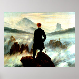 Poster Wanderer Above The Sea Of Fog By Caspar David Frie