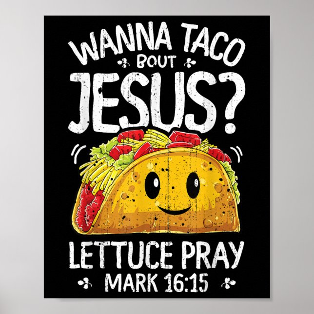 Poster Wanna Taco Bout Jesus Cinco De Mayo Femmes Hommes  (Devant)