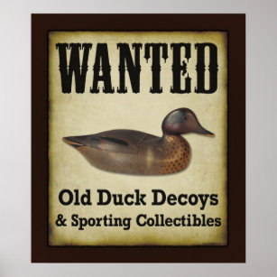 POSTER: Wanted - Duck Decoys Poster