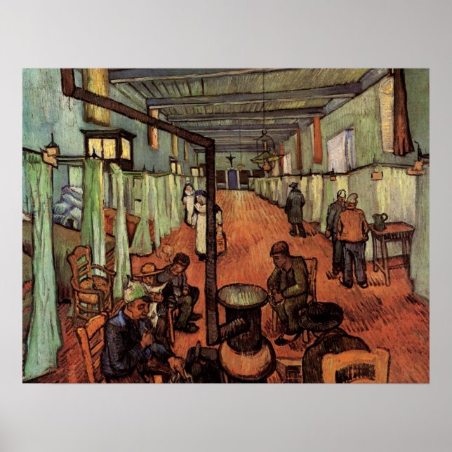 Poster Ward in the Hospital in Arles par Vincent van Gogh (Devant)