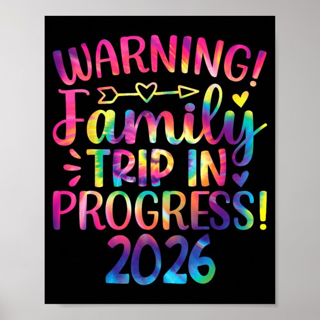 Poster Warning Family Trip In Progress 2026  (Devant)