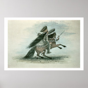 Poster Warrior of the Crow Tribe (w/c on paper)