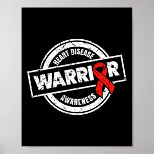Poster Warrior Red Ribbon Produits Cadeaux Maladie cardia