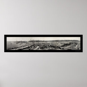 Poster Warship Havana Harbor Photo 1929