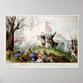Poster Washington à Princeton le 3 janvier 1777