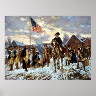 Poster Washington à Valley Forge