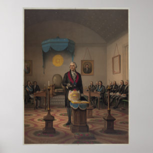 Poster Washington comme maître Mason [1870]