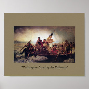 Poster Washington croisant le Delaware