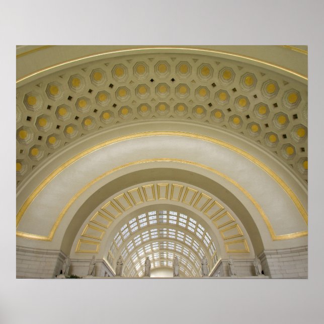 Poster WASHINGTON, D.C. USA. Intérieur de la gare Union. (Devant)